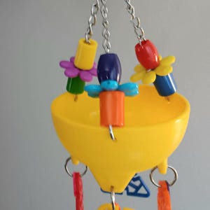Parrot \ Bird Hanging Foraging Treat Bowl \ Toy #83