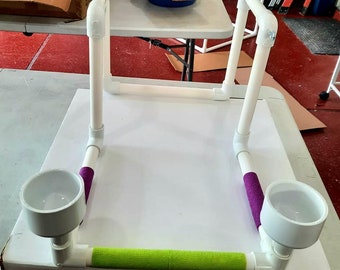 Ventosa Doccia Per Uccelli - Trespoio Con Ventose Per Pappagalli, Ara, Cacatua E Pappagallini - Foto 11