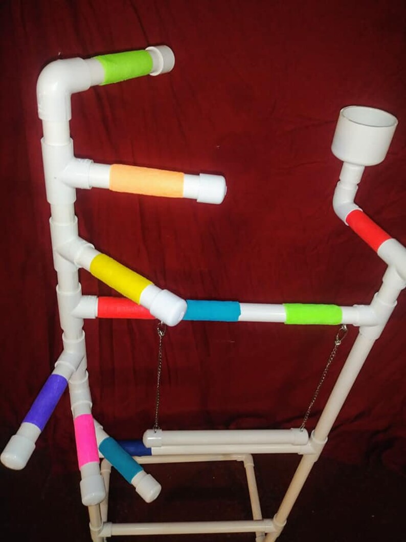 3/4 PVC Parrot Play Stand Deluxe Large Bird FLOOR PERCH Etsy