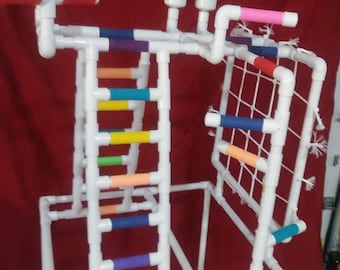 COMBO Larger Play Gym FLOOR Perch *Envío gratis* (Primate, Monkey stand, Primate stand, Monkey Jungle, Reptiles, Birds, Snakes, #50