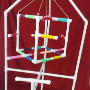 PVC &quot;CUBE&quot; and  STAND Mobile Hanging Perch #17a,19