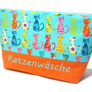 Toiletry bag Cat wash orange image 2