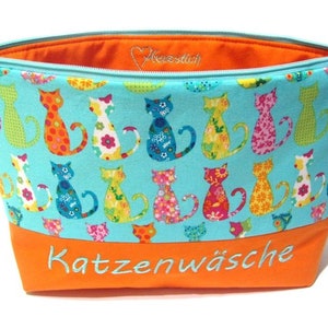 Toiletry bag Cat wash orange image 3