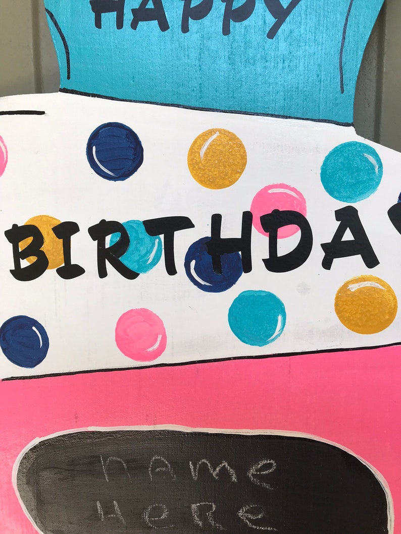 birthday celebration cake wood Birthday Cake Happy Birthday Cake Door Hangerwall Decor