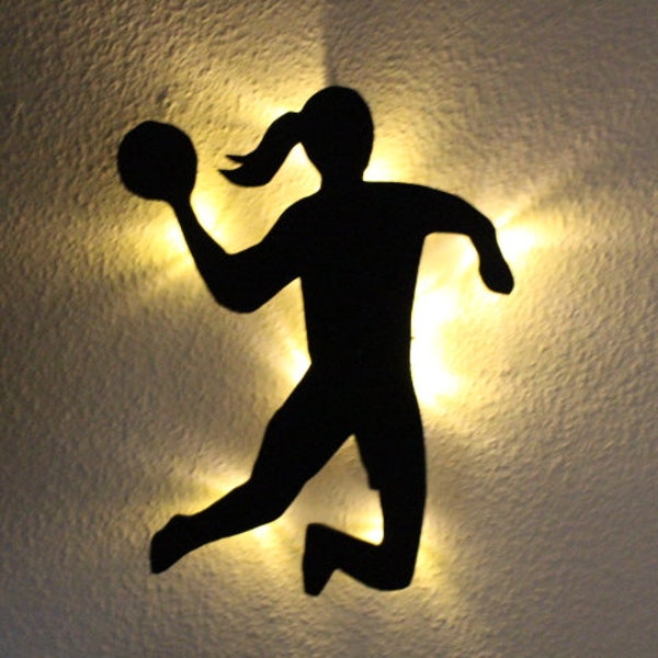 Schattenbild Handballspielerin