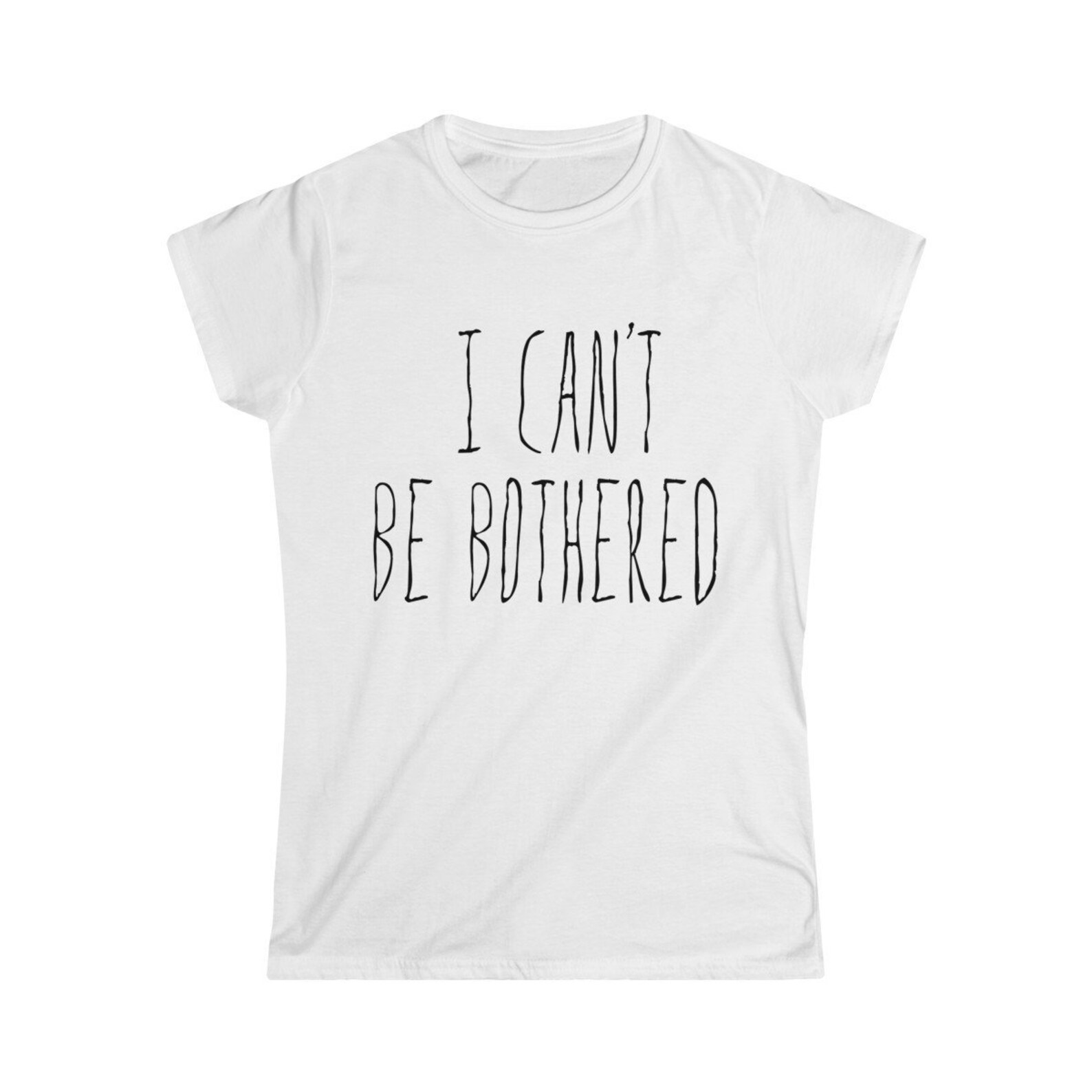 Womens I Cant Be Bothered TShirt Meme TShirt Womens Cotton Etsy