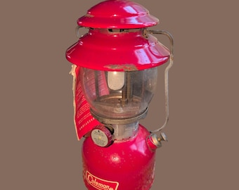 Vintage 1963 Coleman 200A Lantern, Custom Red & White, Restored - Etsy