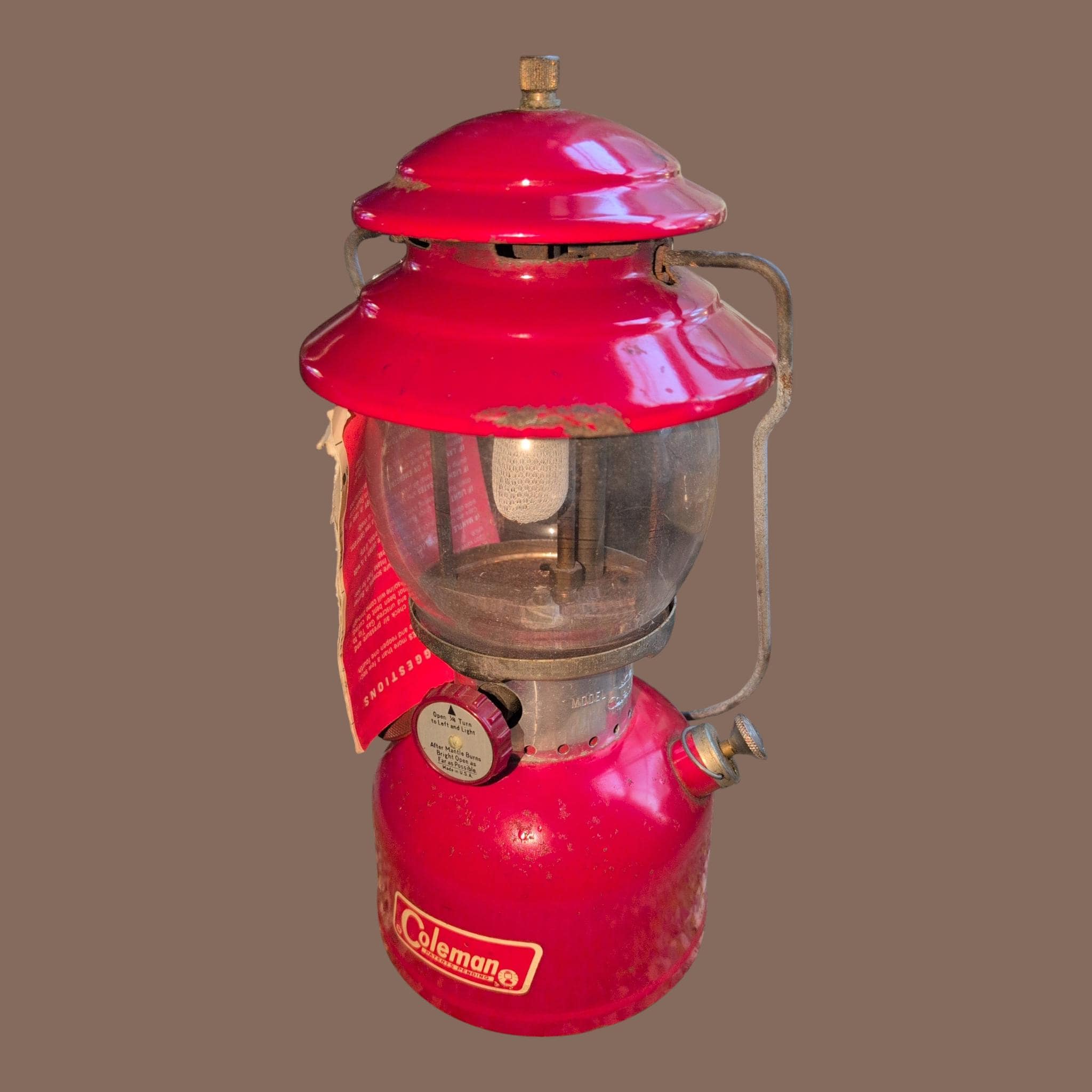 Coleman Single Mantle Lantern Model 200A Red Made in 1964 With Original Box