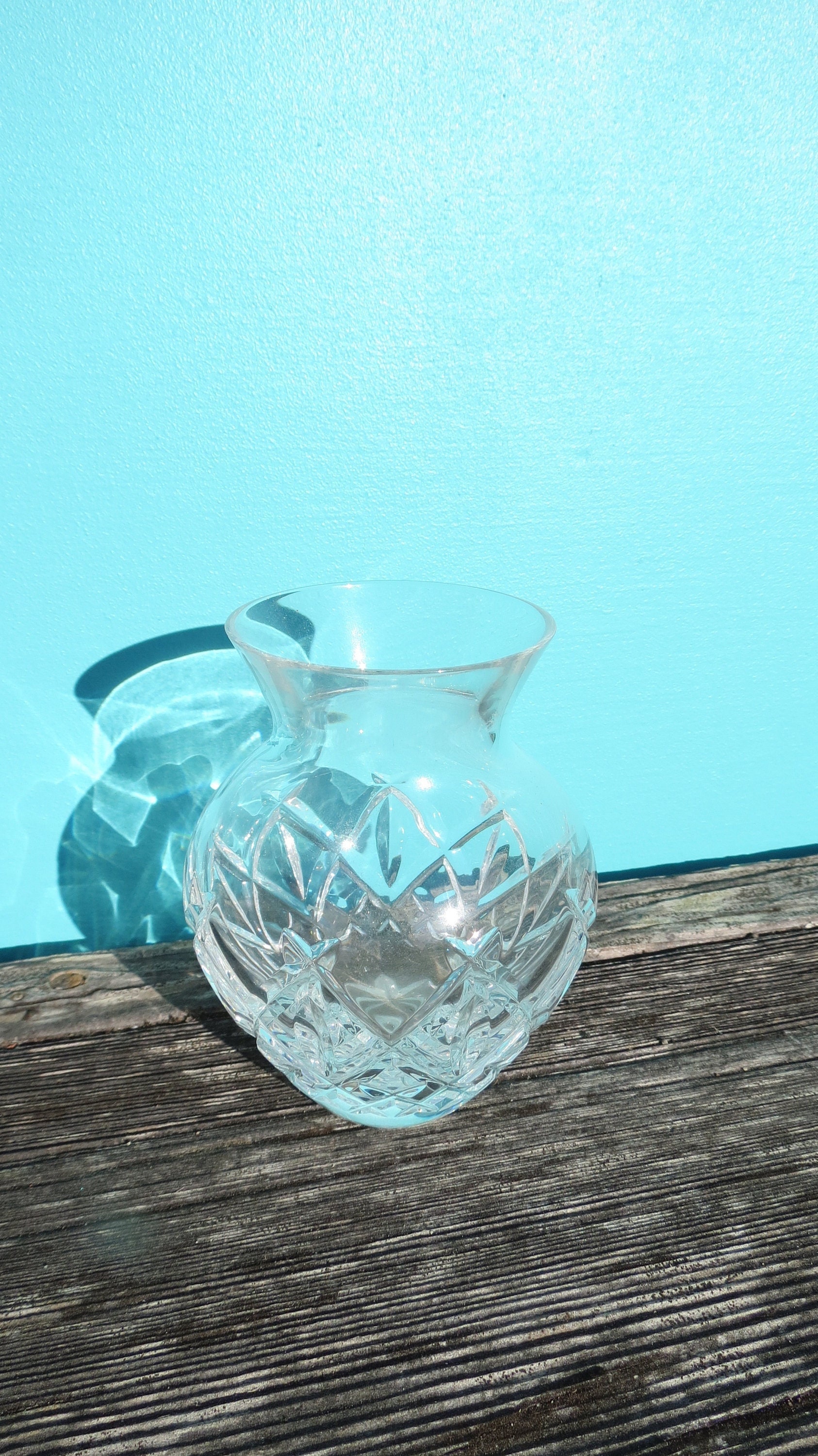 Lovely Waterford Crystal Bud Vase Diamond Criss Cross Pattern Etsy