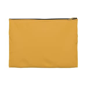Bolsa clutch/bolsa de acessórios amarelo mostarda