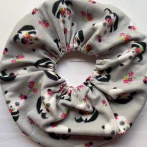 Bonding Cuddle Snuggle Scarf for Guinea Pigs Hedgehogs Rats Ferrets Sugar Gliders Kittens Hamsters - GRAY WITH PANDAS