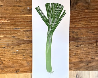 Hand Printed Lush Linocut – Original Botanical Art Print