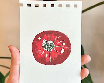 Hand Printed Tomato – Original Botanical Art Print