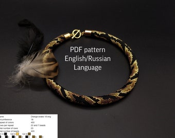 PDF Bead crochet necklace pattern rope bead necklace pattern  harness diagram for bracelet and beaded necklace  snake print pattern