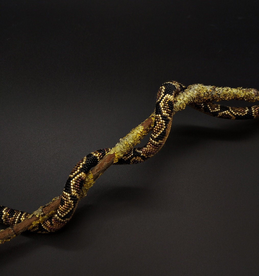 PDF Pattern for Bead Sea Snake Crochet Necklace and PNG File Jewelry ...