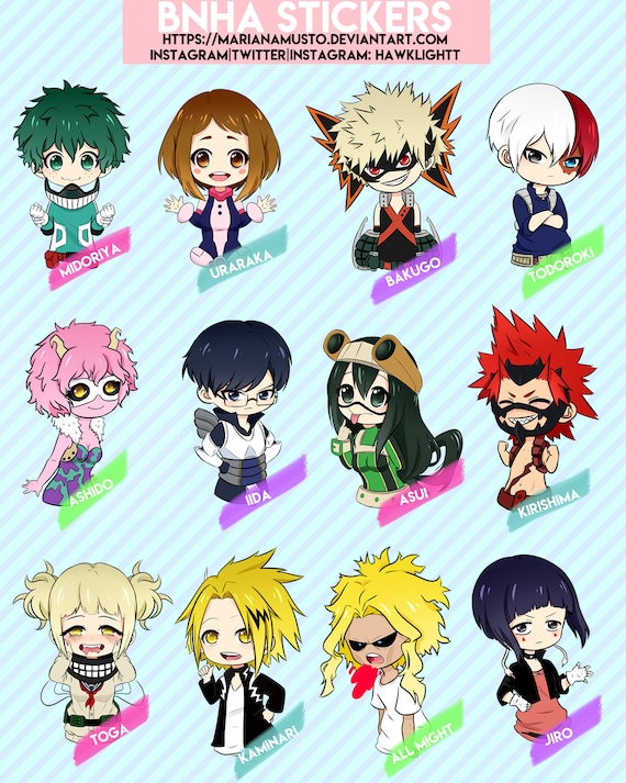 My Hero Academia Vinyl Stickers Etsy