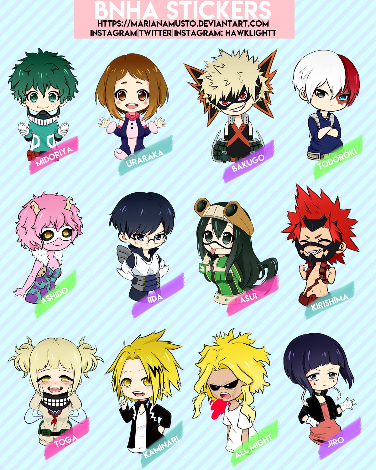 denki kaminari stickers etsy