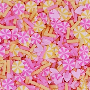 Berry Lemon Fake Sprinkle Mix / Faux Polymer Clay Confetti Sprinkles / Slices para artesanías de resina, Nail Art, Decoden, Shaker, Slime, Tumbler