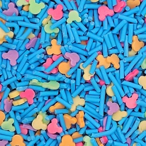 Magic Mouse Fake Sprinkle Mix / Faux Polymer Clay Confetti Sprinkles / Rebanadas para artesanías de resina, Nail Art, Decoden, Shaker, Slime, Tumbler