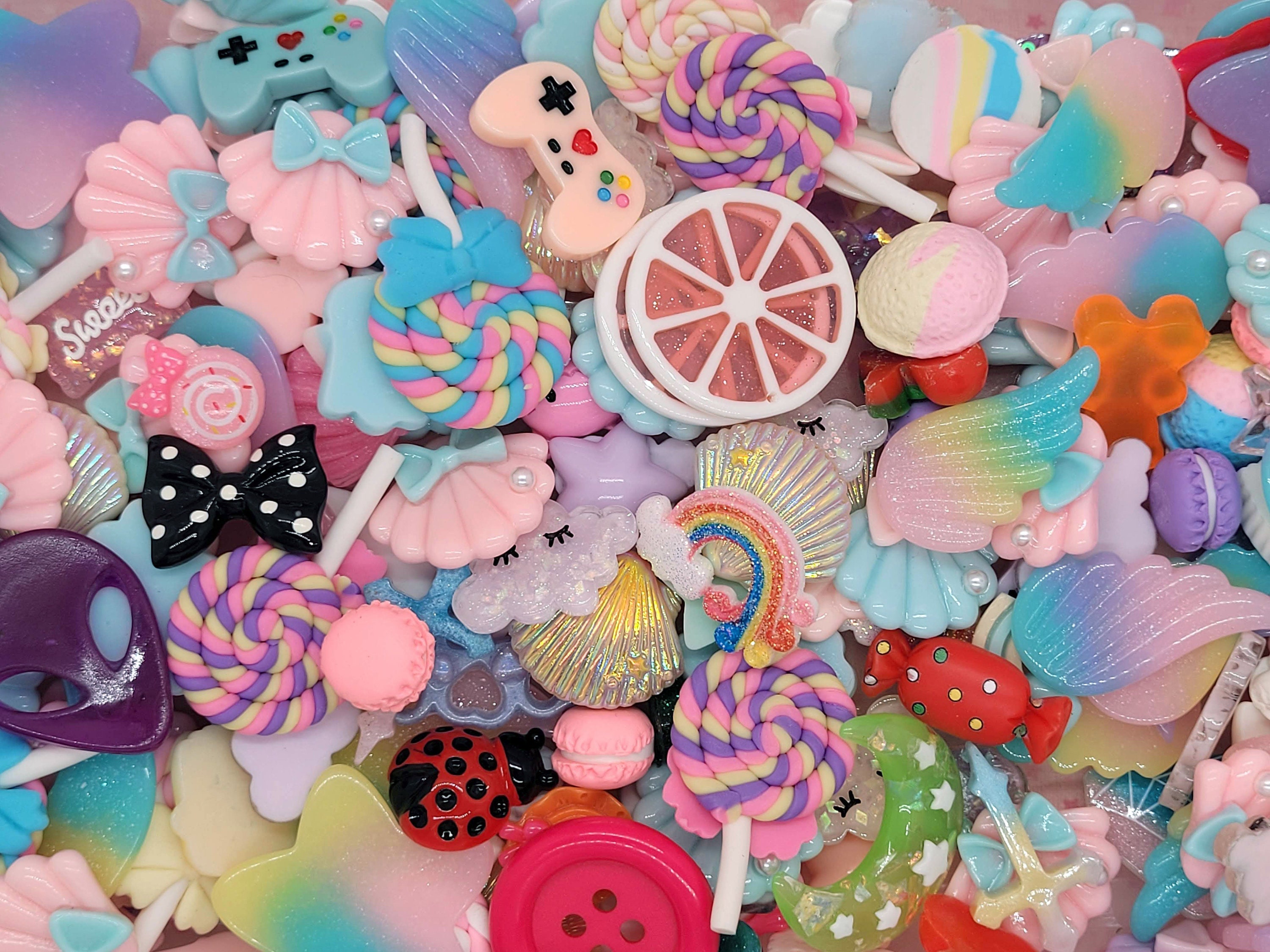 5/10/20/100 Pcs Charm Mix Bulk Buy Kawaii Decoden Supplies 