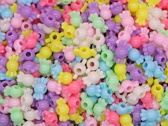 Small Acrylic Star Beads | Kawaii Chunky Bead | Colorful Kandi Jewelry  Making | Cute Plastic Beads (30 pcs / Assorted Color Mix / 9mm x 9mm)