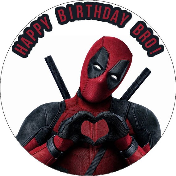 DEADPOOL Cake Cupcakes Personalised Photo Picture Wafer | Etsy
