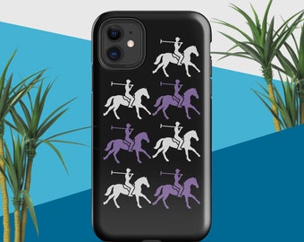 Polo Pony Tough Case für iPhone® Handy Pferde Reiter lila weiß schwarz