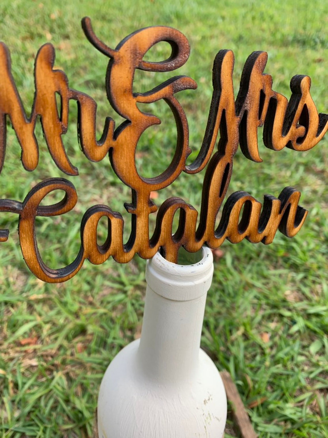 Rustic Wedding Cake Topper Cake Topper Wooden Cake Topper Etsy