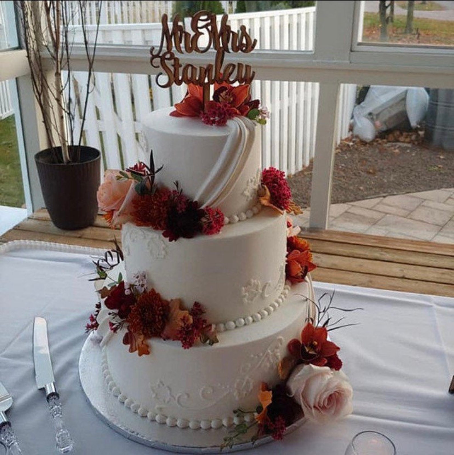 Rustic Wedding Cake Topper Cake Topper Wooden Cake Topper Etsy