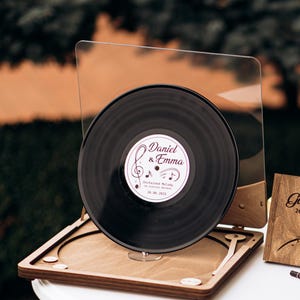 Personalized Vinyl Record Guest Book: Musical Wedding Keepsake