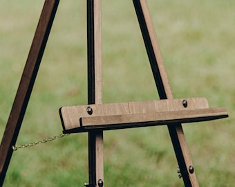 Rustic Wood Display Easel Stand: Wedding Welcome Sign, Photo Display
