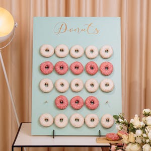 Rustic Donut Wall Display: Wooden Donut Board for Parties & Weddings
