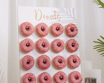 Custom Donut Wall Board for Wedding, Personalized Birthday Donut Stand, Sweet 16 Treats Display, Bridal Shower Dessert Table Holder