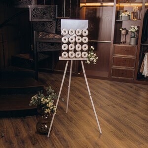 Rustic Easel Stand for Guest Book, Portable Wooden Photo Easel, Wooden ...