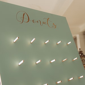 Rustic Donut Wall Stand: Wedding, Baby Shower, Sweet 16