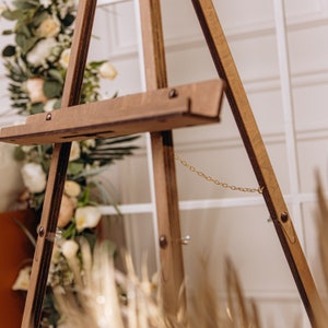 Supporto da cavalletto, supporto in legno da esposizione, con libro degli ospiti di nozze, treppiede, staffe fotografico, cartello da cavalletto per addio al nubilato, decorazione per festa di fidanzamento
