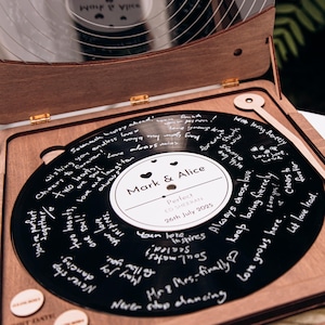 Personalized Vinyl Record Guest Book: Retro Wedding Keepsake
