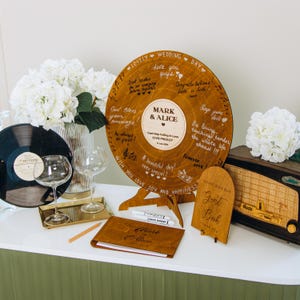 Personalized Guestbook Vinyl Record  Imitation, Unique Wedding Signage, Guest Book Alternative, Custom Record Cover Vinyl Record Guest Book