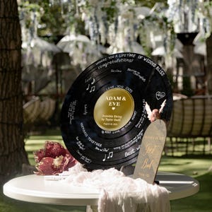 Personalized Vinyl Record Guest Book: First Dance Song, Wedding Keepsake