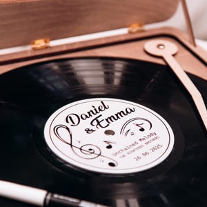 Wedding Wooden Personalized Decor, Vinyl Guest Book – Music-Themed Wedding Decor, Signed with Love – Vinyl Record Guest Book Display