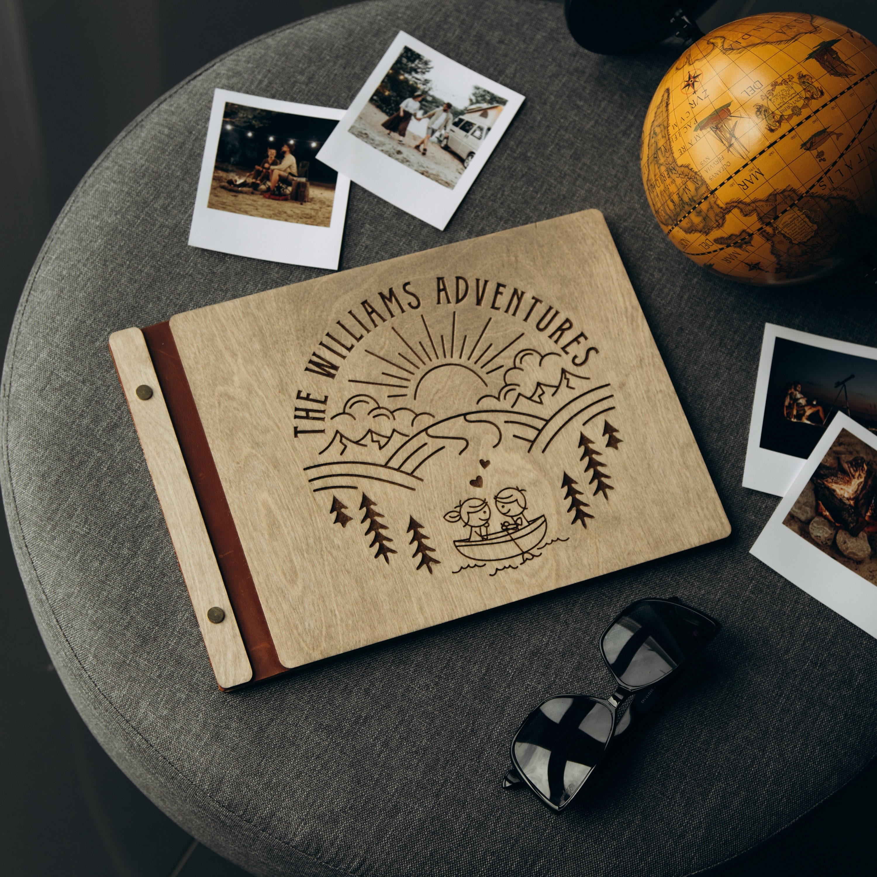 The Adventure Scrapbook, Mountains Scrapbook, Couple Gift, Travel