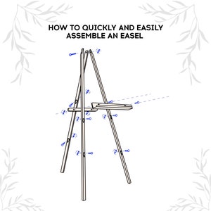 Rustic Easel Stand for Guest Book, Portable Wooden Photo Easel, Wooden ...