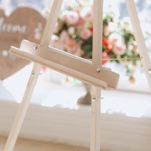 Minimalist Canvas Holder, Wooden Floor Stand Wedding for Large Sign Event Display, Wedding Sign Stand, Art Easel, Wedding Wooden Easel Stand