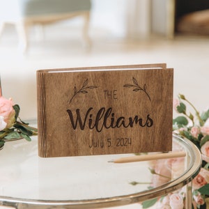 Personalisiertes Gästebuch aus Holz - ein Schwangerschaftsgeschenk, einzigartiges Gästebuch, Polaroid-Notizbuch, personalisiertes Gästebuch für Hochzeit, Hochzeit, Hochzeit, Singen