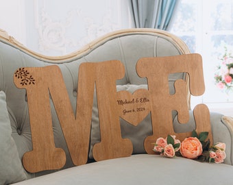 Love Couples Letter Sign, Guest Book Wedding Alternative, Rustic Celebration Decor, Engraved Wood Dates, Baby Name Sign, Bridal Shower Gift