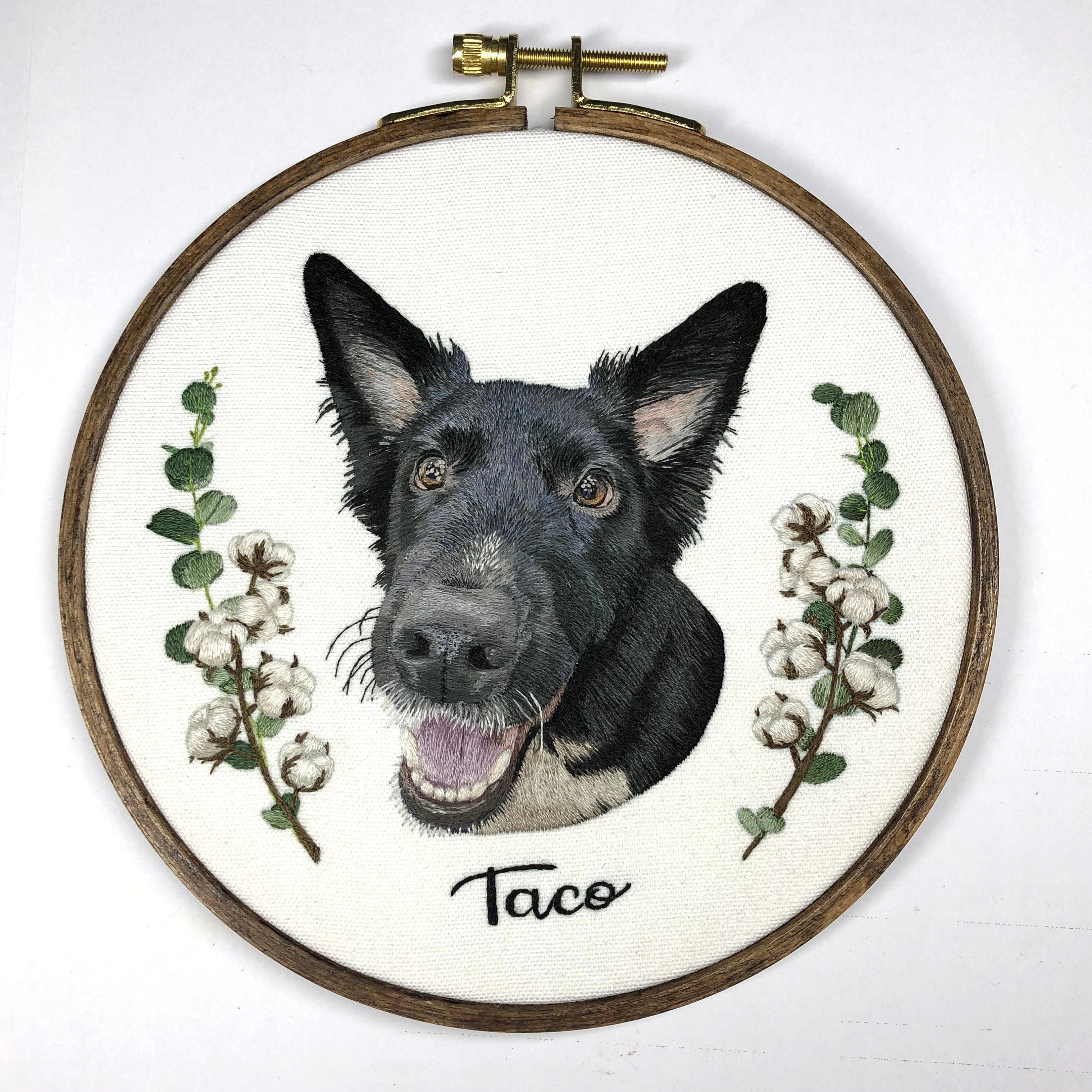 Custom Pet Portrait Hand Embroidery Cat Dog 6 Inch Hoop - Etsy Israel custom-pet-portrait-hand-embroidery-cat-dog-6-inch-hoop-etsy-israel