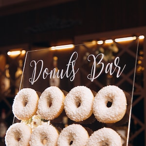 Acrylic Donut Wall Stand: Wedding, Bridal Shower, Birthday Party