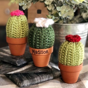 Crocheted Cactus in a Pot, Cactus, Cacti decor image 5