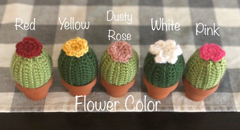 Crocheted Cactus in a Pot, Cactus, Cacti decor image 4