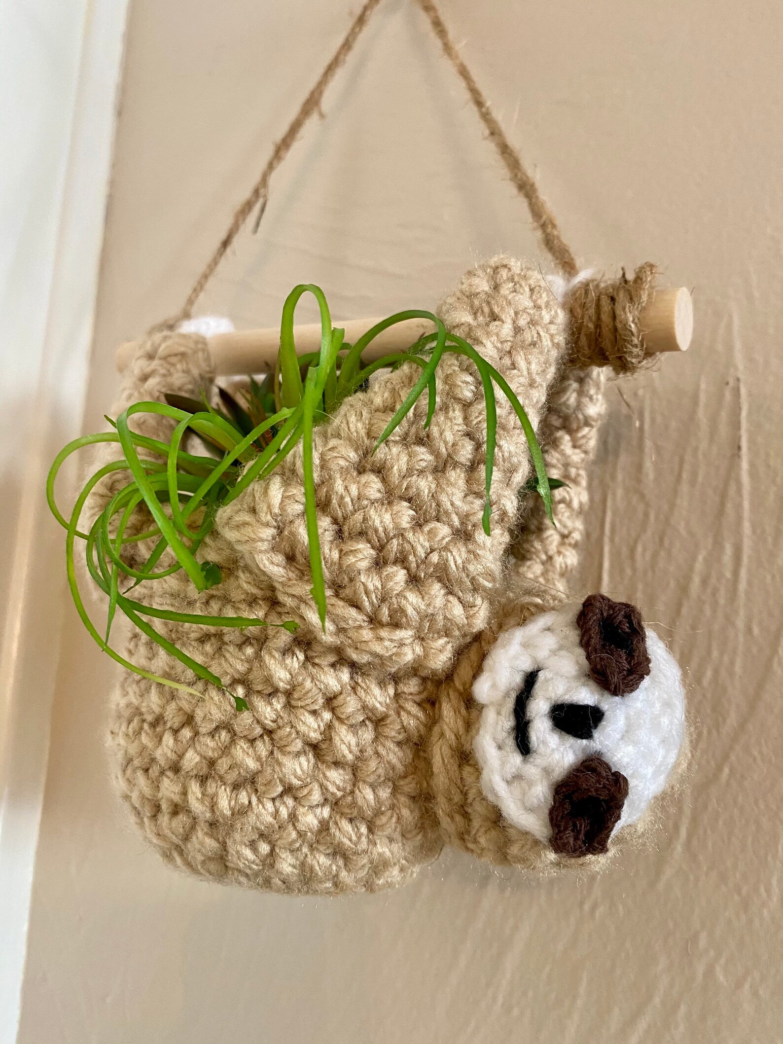 Sloth Plant Holder Crochet Sloth Sloth Pot Holder Hanging | Etsy New